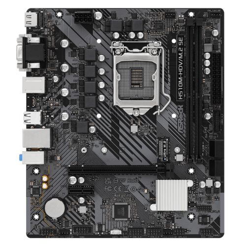 Asrock H510M-HDV/M.2 SE, Intel H510, 1200, Micro ATX, 2 DDR4, VGA, DVI, HDMI, M.2 Asrock H510M-HDV/M.2 SE, Intel H510, 1200, Micro ATX, 2 DDR4, VGA, DVI, HDMI, M.2